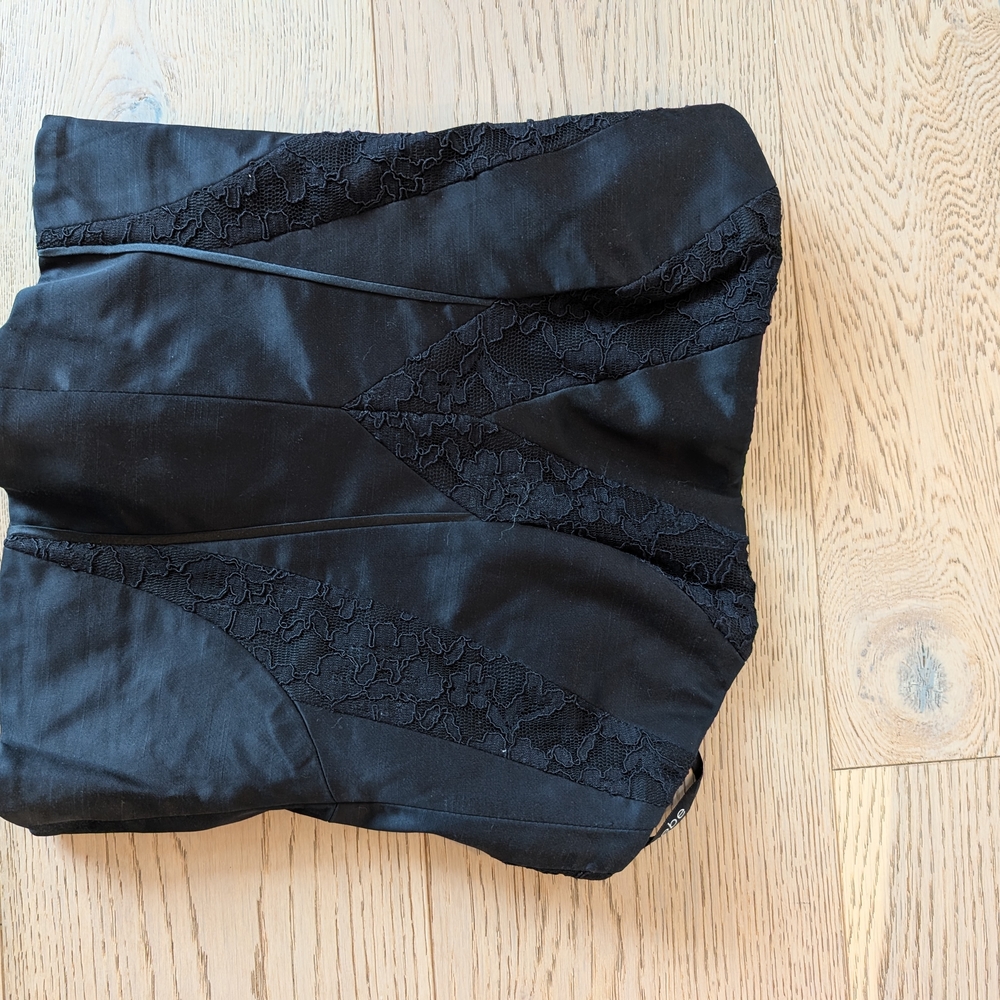 Guess Black Lace Detail Crop Top
